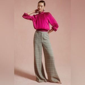 🍁🍂 Anthropologie Plaid Wide-Leg Pants Sz 12